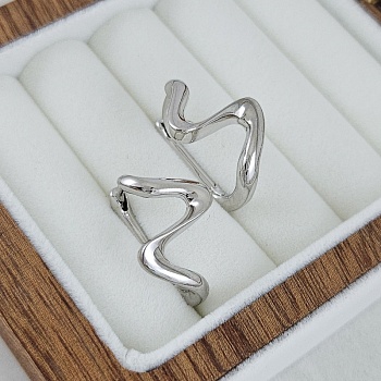 Швензы конго, бублики Волна 22.5х15 мм родиевое покр. (6015-Р) купить с доставкой по России | Интернет-магазин Viva Beads