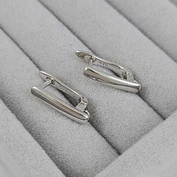 Швензы с английским замком базовые 16х3 мм родиевое покрытие (5382-Р) швензы для серег купить с доставкой по России | Интернет-магазин Viva Beads