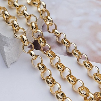 10 см Цепь роло 8 мм / толщина / позолота (8525-З) купить в Воронеже | Заказать в интернет-магазине Viva Beads
