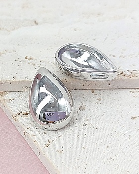 Подвеска Капля 24.6х16.6 мм родиевое покр. (8040-Р) купить с доставкой по России | Интернет-магазин Viva Beads