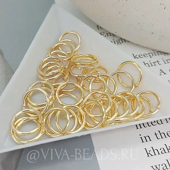 1 шт. Колечки соединительные 10х1.1-1.2 мм позолота (4307-З) соединительные колечки и кольца-коннекторы купить с доставкой по России | Интернет-магазин Viva Beads