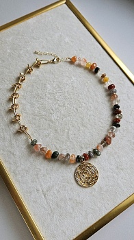 VITA: набор материалов для создания колье из кварца (НАБОР-63)