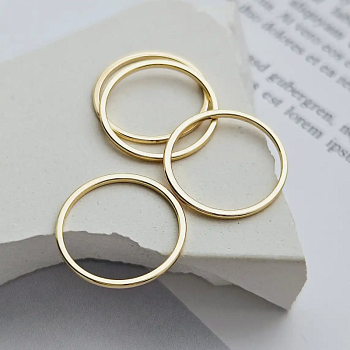 Кольцо коннектор 16 мм позолота 14К (7332-16-З) соединительные колечки и кольца-коннекторы купить с доставкой по России | Интернет-магазин Viva Beads