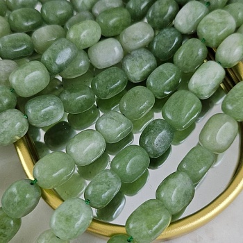 Нить 19 см Жадеит натуральный тонированный 8-10x12-14 мм фри форм, галтовка, зеленый (9842-ЗЕЛ) для бижутерии купить с доставкой по России | Интернет‑магазин Viva Beads