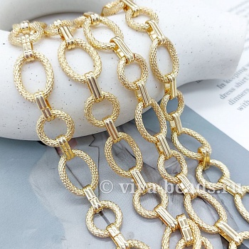 10 см Цепь 12.6 мм /толщина/ позолота (7392-З) купить в Воронеже | Заказать в интернет-магазине Viva Beads
