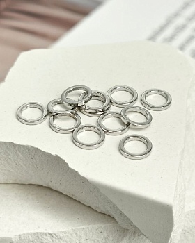 1 шт. Колечки неразъемные 6 мм родиевое покр. (8331-Р) соединительные колечки и кольца-коннекторы купить с доставкой по России | Интернет-магазин Viva Beads