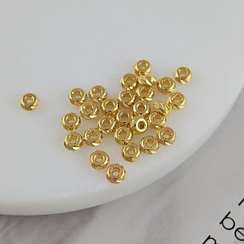 1 шт. Бусина разделитель рондель с насечками 3.8х2 мм позолота 14К (9435-4-З) купить в Воронеже | Заказать в интернет-магазине Viva Beads
