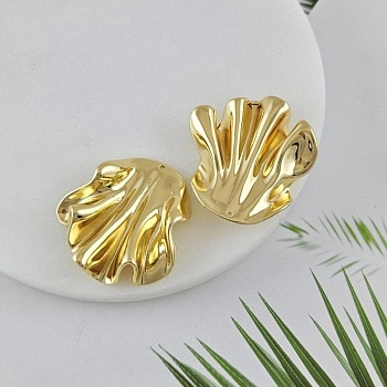 УЦЕНКА Подвеска Волнистая 31х30 мм, позолота 14К (10021-З-УЦ)