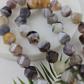5 шт. Агат Ботсвана бусины ок. 9-10 мм с витыми гранями (9947-АБ) для бижутерии купить с доставкой по России | Интернет‑магазин Viva Beads