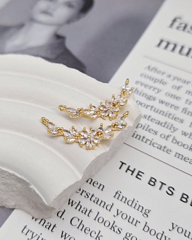 Коннектор Цветы с фианитами 27 мм позолота (8024-З) купить с доставкой по России | Интернет-магазин Viva Beads