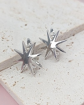 УЦЕНКА Швензы с замком Звезда 18 мм родиевое покр. (8018-Р-УЦ)