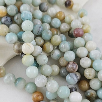 Нить 37 см Амазонит натуральный ок. 8 мм бусины гладкий шар (4565-8) для бижутерии купить с доставкой по России | Интернет‑магазин Viva Beads