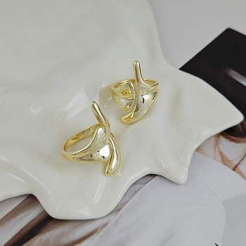 Кольцо Геометрия свободного размера с позолотой 14К (9913-З)