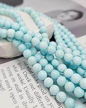 Нить 19 см Турквенит ок. 6.5 мм гладкая бусина (8368-6) купить в Воронеже | Заказать в интернет-магазине Viva Beads
