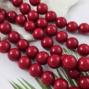 10 шт. Жемчуг майорка 12 мм, бусина гладкий шар, красный (2922-12) купить в Воронеже | Заказать в интернет-магазине Viva Beads
