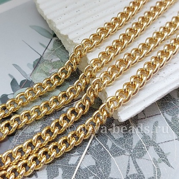 50 см Цепь 6 мм (ширина) цвет золото (6914-З) купить в Воронеже | Заказать в интернет-магазине Viva Beads
