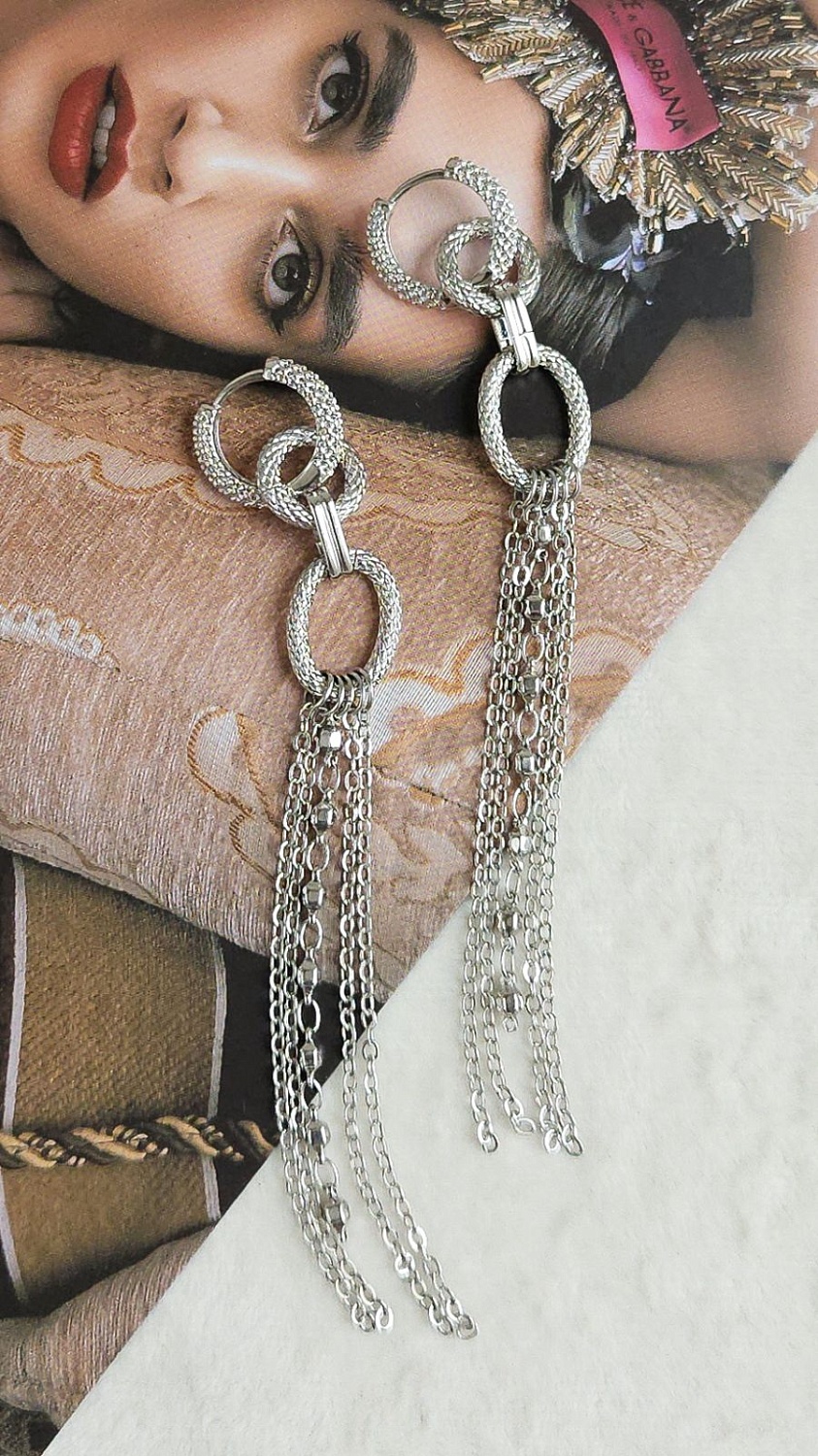Акцентные серьги с цепями своими руками: просто, быстро и эффектно