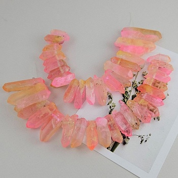 Нить 19-20 см Кварц натуральный 25-49x8-11 мм бусины палочки, сколы необработанные, розово-оранжевый (9753-РОЗОР) купить в Воронеже | Заказать в интернет-магазине Viva Beads
 Нить 19-20 см Кварц натуральный 25-49x8-11 мм бусины палочки, сколы необработанные, розово-оранжевый (9753-РОЗОР) купить в Воронеже | Заказать в интернет-магазине Viva Beads