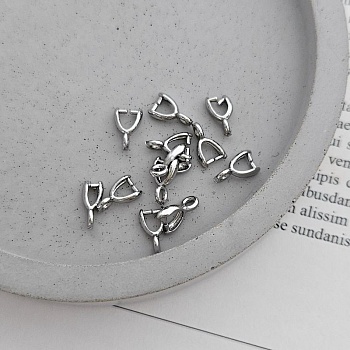 Бейл зажимной 8.4х4.9х2.1 мм родиевое покрытие (2195-Р) купить в Воронеже | Заказать в интернет-магазине Viva Beads
