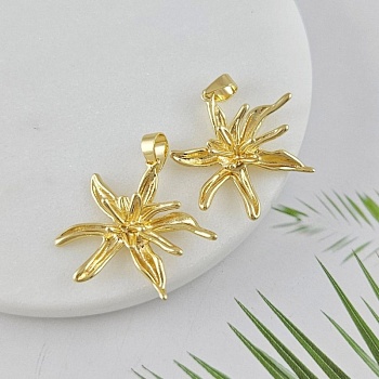 Подвеска Цветок 27.6х27.3 мм, позолота 14К (10022-З) купить с доставкой по России | Интернет-магазин Viva Beads