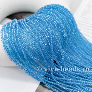 Нить 36 см Кварц синтетический 2 мм васильковый (7262-ВАС) купить в Воронеже | Заказать в интернет-магазине Viva Beads
 Нить 36 см Кварц синтетический 2 мм васильковый (7262-ВАС) купить в Воронеже | Заказать в интернет-магазине Viva Beads