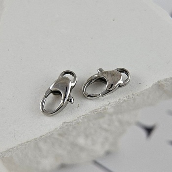 Замок лобстер 10x5.8 мм хирургическая сталь (8643-10) купить в Воронеже | Заказать в интернет-магазине Viva Beads
 Замок лобстер 10x5.8 мм хирургическая сталь (8643-10) купить в Воронеже | Заказать в интернет-магазине Viva Beads