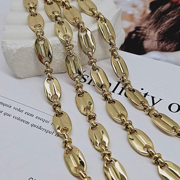 10 см Цепь 8.1 мм / толщина / позолота (8520-З) купить в Воронеже | Заказать в интернет-магазине Viva Beads
