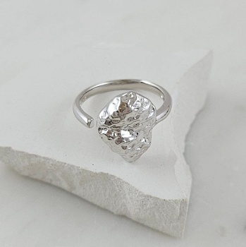 Кольцо Фри форм свободного размера с родиевым покрытием (10114-Р) купить с доставкой по России | Интернет-магазин Viva Beads