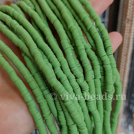 Нить Каучук (пластик) 4 мм цвет зеленый (6479-З) купить в Воронеже | Заказать в интернет-магазине Viva Beads
