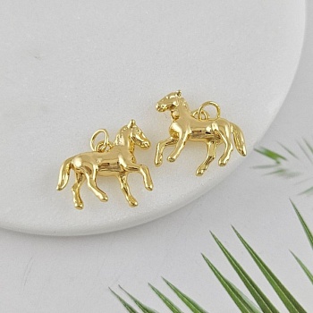 Подвеска Лошадь 15x19.2 мм, позолота 14К (10020-З) купить с доставкой по России | Интернет-магазин Viva Beads