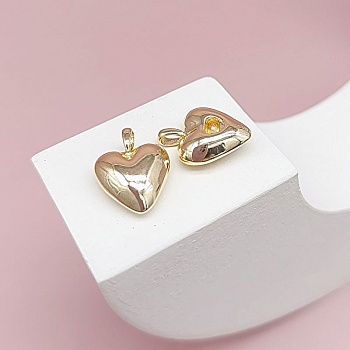 Подвеска Сердце 14х10.7 мм позолота (7795-З) купить с доставкой по России | Интернет-магазин Viva Beads