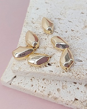 УЦЕНКА 1 шт. Бусина /разделитель/ многогранник 10.3х6.6х4.5 мм позолота (8144-З-УЦ) купить с доставкой по России | Интернет-магазин Viva Beads