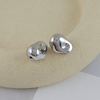 1 шт. Бусина металлическая 14х11х8.7 мм форма барочной жемчужины, родиевое покрытие (9683-Р) купить в Воронеже | Заказать в интернет-магазине Viva Beads
 1 шт. Бусина металлическая 14х11х8.7 мм форма барочной жемчужины, родиевое покрытие (9683-Р) купить в Воронеже | Заказать в интернет-магазине Viva Beads