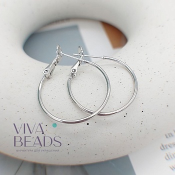 Швензы кольца 25x1.2 мм родиевое покр. (7524-Р)