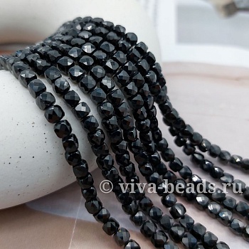 10 шт. Шпинель черная граненый куб ок. 4 мм (7080) купить в Воронеже | Заказать в интернет-магазине Viva Beads
