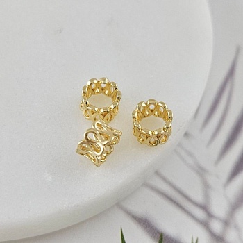 1 шт. Бусина разделитель 7.7х5.1 мм, внутренний d 5.1 мм, позолота 14К (10043-З) купить с доставкой по России | Интернет-магазин Viva Beads