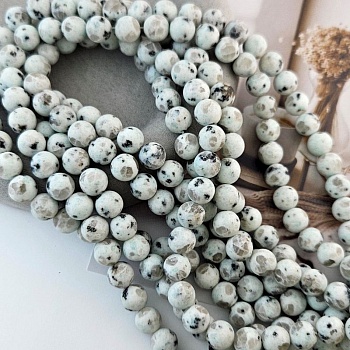 Нить 38 см Яшма "киви" бусина 8 мм гладкий шар, матовые (8511-8)  для бижутерии купить с доставкой по России | Интернет‑магазин Viva Beads