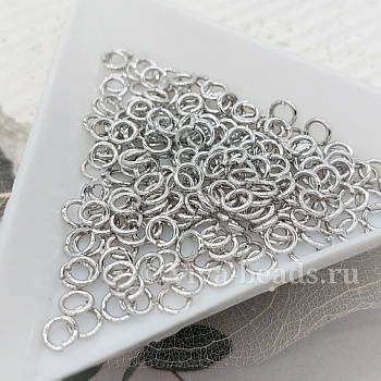 10 шт. Колечки соединительные 4х0.6 мм родиевое покр. (6387-Р) соединительные колечки и кольца-коннекторы купить с доставкой по России | Интернет-магазин Viva Beads