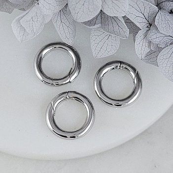 Замок круглый карабин 15х2.7 мм родиевое покрытие (7870-Р) замок для украшений купить с доставкой по России | Интернет-магазин Viva Beads