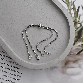 Основа для браслета 13 см с фианитами, нержавеющая сталь (8833) купить в Воронеже | Заказать в интернет-магазине Viva Beads
