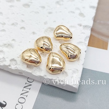 УЦЕНКА 1 шт. Бусина разделитель фри форм 10х8.6х4.7 мм позолота (6857-З) купить в Воронеже | Заказать в интернет-магазине Viva Beads
