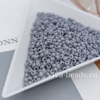 7 гр. Бисер японский MIYUKI размер 11 Opaque Cement Gray, 2x1.3 мм (7316-RR498) купить с доставкой по России | Интернет-магазин Viva Beads