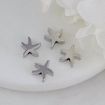 1 шт. Бусина разделитель Морская звезда 8.8х9 мм родиевое покрытие (10219-Р) купить с доставкой по России | Интернет-магазин Viva Beads
