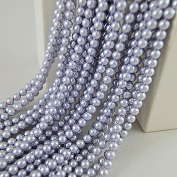 Нить 19 см Жемчуг Майорка 4 мм серо-сиреневый, гладкий шар (9621-4) купить в Воронеже | Заказать в интернет-магазине Viva Beads
 Нить 19 см Жемчуг Майорка 4 мм серо-сиреневый, гладкий шар (9621-4) купить в Воронеже | Заказать в интернет-магазине Viva Beads