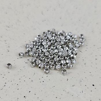 1 шт. Бусина разделитель резная 3 мм родиевое покрытие (9480-3-Р) купить в Воронеже | Заказать в интернет-магазине Viva Beads
