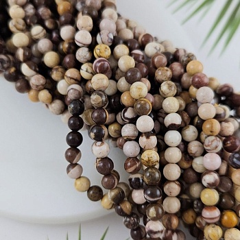 Нить 18 см Яшма зебровая ок. 8.5 мм бусины гладкий шар (9934-8) купить в Воронеже | Заказать в интернет-магазине Viva Beads
