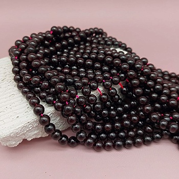 10 шт. Гранат 6 мм бусина гладкий шар (2369)  купить в Воронеже | Заказать в интернет-магазине Viva Beads
