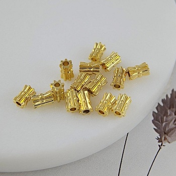 10 шт. Бусина разделитель 5.8х4 мм граненая трубочка, позолота 18К (9918-З) купить в Воронеже | Заказать в интернет-магазине Viva Beads
