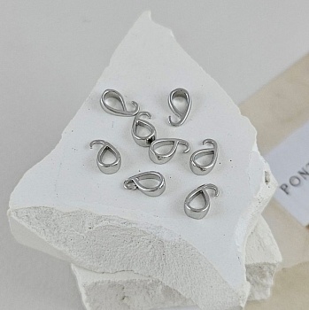 Бейл 8х2.7 мм для подвесок, кулонов родиевое покрытие (9603-Р) купить в Воронеже | Заказать в интернет-магазине Viva Beads
 Бейл 8х2.7 мм для подвесок, кулонов родиевое покрытие (9603-Р) купить в Воронеже | Заказать в интернет-магазине Viva Beads