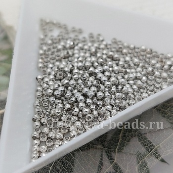 10 шт. Бусина разделитель 2 мм шар, родиевое покр. (6667-2-Р) купить с доставкой по России | Интернет-магазин Viva Beads